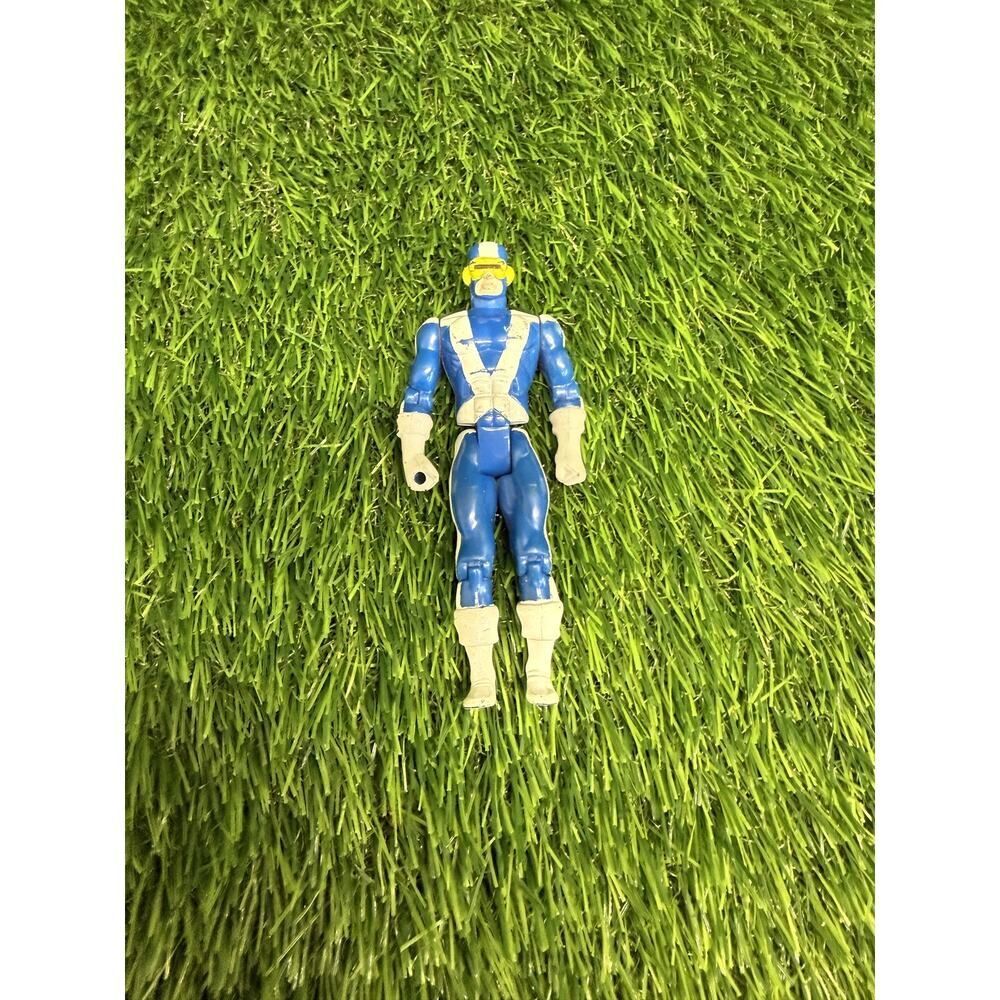 Vintage Marvel Comics Cyclops Action Figure Toy Biz 1990 X-Men Blue White